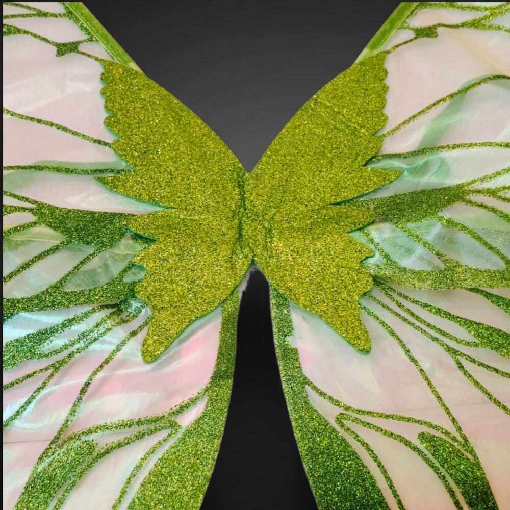 Custom UV Reactive Iridescent Fairy Wings Hand Painted Glow Cosplay Festival - Picture 9 of 12